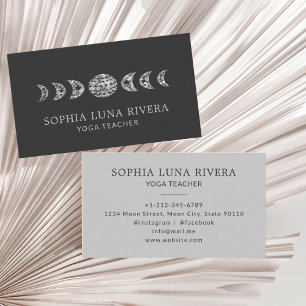 Minimal Celestial Moon Phases Business Card