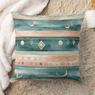 Minimal Celestial Stripe in Earth Tones Throw Pillow