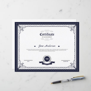 Minimal Certificate Template