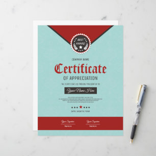  Minimal Certificate Template - Elegant & Simple 