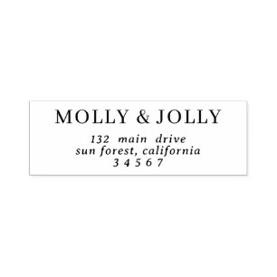 Minimal Chic Elegant Typography Return Address Self-inking Stamp