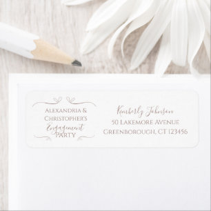Minimal Chic Engagement Party Return Address