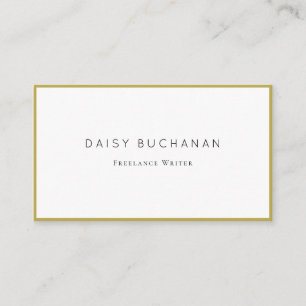 Minimal Chic Gold Frame Business Card