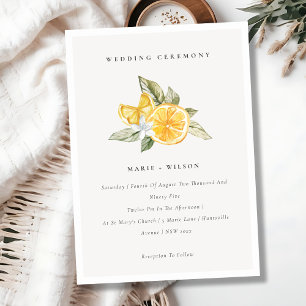 Minimal Chic Lemon Boho Botanical Wedding Invite