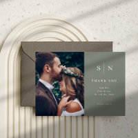 Minimal Chic | Sage Green Photo Thank You