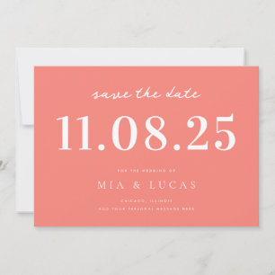 Minimal Chic Wedding Date Non-Photo Save The Date