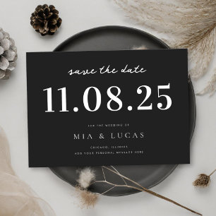 Minimal Chic Wedding Date Non-Photo Save The Date