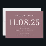 Minimal Chic Wedding Date Non-Photo Save The Date<br><div class="desc">Personalize this minimal chic design wedding save the date with all of your details.</div>