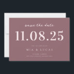 Minimal Chic Wedding Date Non-Photo Save The Date<br><div class="desc">Personalize this minimal chic design wedding save the date with all of your details.</div>