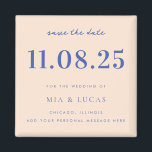 Minimal Chic Wedding Date Non-Photo Save The Date Magnet<br><div class="desc">Personalize this minimal chic design wedding save the date magnet with all of your details.</div>