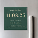 Minimal Chic Wedding Date Non-Photo Save The Date Magnet<br><div class="desc">Personalize this minimal chic design wedding save the date magnet with all of your details.</div>