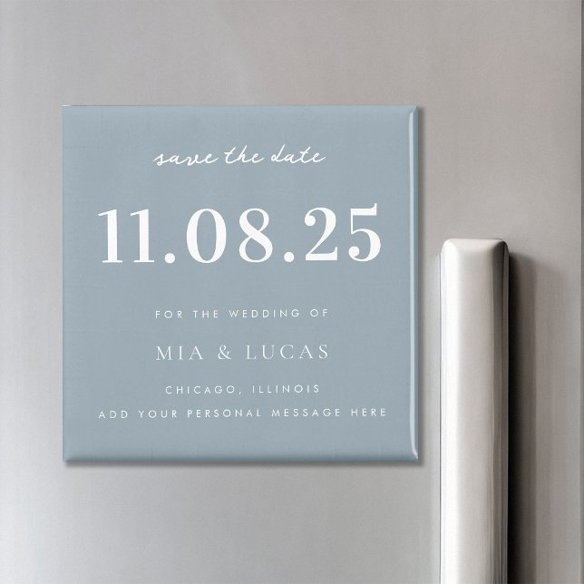 Minimal Chic Wedding Date Non-Photo Save The Date Magnet (Creator Uploaded)