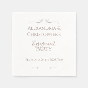 Minimal Chic Wedding Engagement Party Napkin
