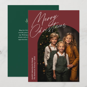 Minimal christmas arch photo holiday card