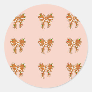 Minimal Christmas Cookies Classic Round Sticker
