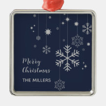 Minimal Christmas design with snowflakes 
