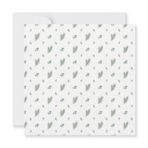 Minimal Christmas Pattern, Pine, Berries