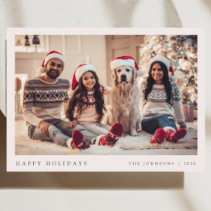 Minimal Christmas Photo   Modern Family Portrait Holiday Card