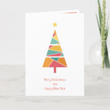 Minimal Christmas tree Christmas card
