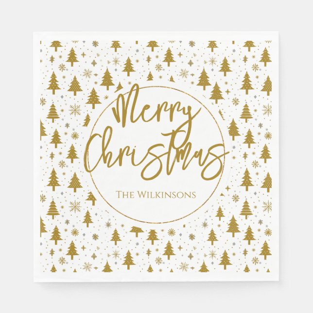 Minimal Christmas Tree Napkin (Front)