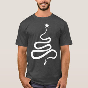 Minimal Christmas Tree Silhouette Design T-Shirt