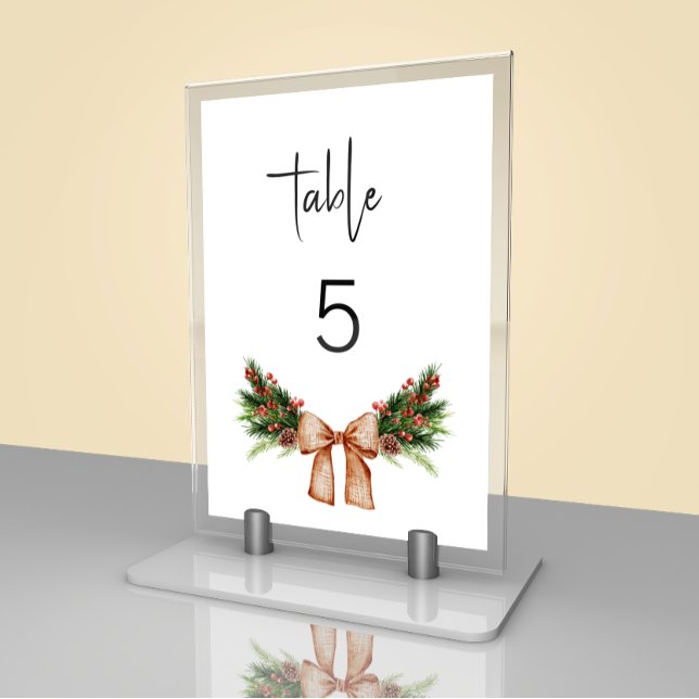 Minimal Christmas Wedding Table Number (Creator Uploaded)