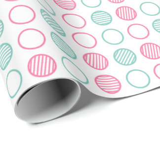 Minimal Circle Grid Pattern Wrapping Paper