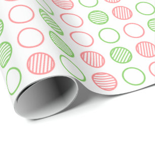 Minimal Circle Grid Pattern Wrapping Paper