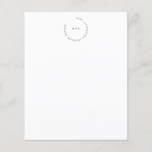 Minimal Circle Monogram Logo Business Stationery
