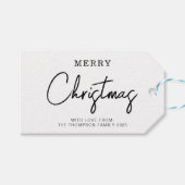 Minimal Classic Christmas Holiday  Gift Tags (Front (Horizontal))