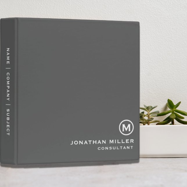 Minimal Classic Monogram Grey Binder (Creator Uploaded)