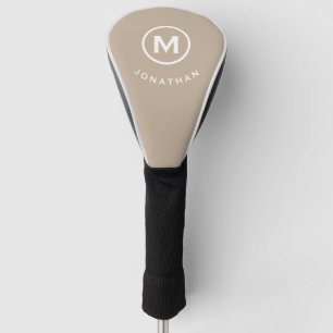 Minimal Classic Monogram Name Golf Head Cover