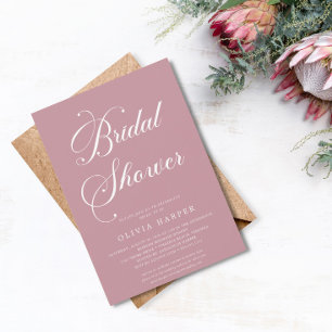 Minimal Classic Rose Gold  Script  Invitation