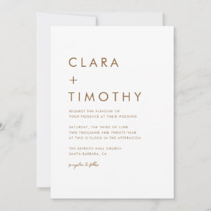 Minimal Classic Script Modern Wedding Invitation