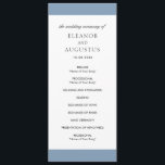 Minimal Classic Simple Elegant Dusty Blue Wedding Program<br><div class="desc">Modern dusty blue wedding program with a bold band across the top and bottom. Your names are in a classic serif font and your details are in a combination of a modern sans serif font and an elegant script. The back has a band along the bottom along with your monogram....</div>