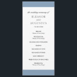 Minimal Classic Simple Elegant Dusty Blue Wedding Program<br><div class="desc">Modern dusty blue wedding program with a bold band across the top and bottom. Your names are in a classic serif font and your details are in a combination of a modern sans serif font and an elegant script. The back has a band along the bottom along with your monogram....</div>