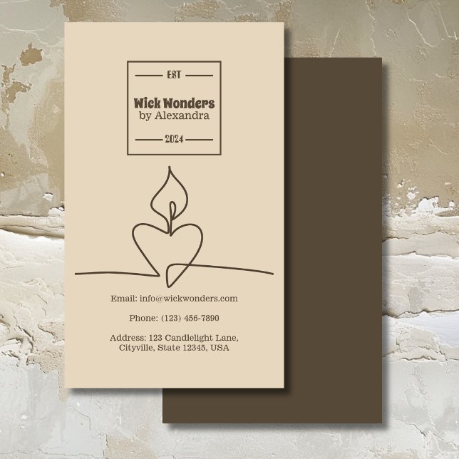 Minimal Classical Apothecary Candle Business Card (Creator Uploaded)