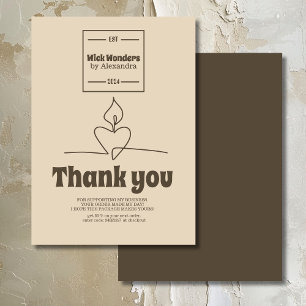 Minimal Classical Apothecary Candle Thank You Card