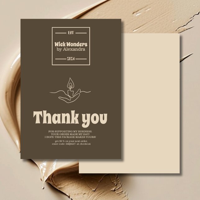 Minimal Classical Apothecary Candle Thank You Card (Creator Uploaded)