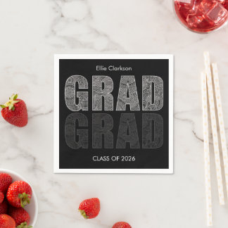 Minimal Classy Graduation Party Napkin