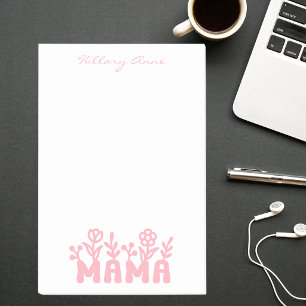 Minimal Clean Simple Pink Floral Mama For Her Post-it Notes