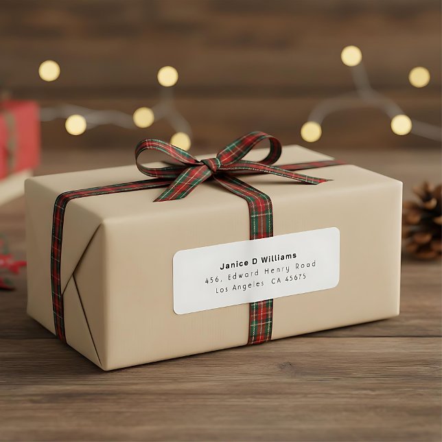  Minimal clean simple white return address label (Creator Uploaded)