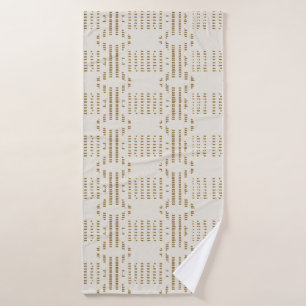 Minimal Coastal Abstract mudcloth boho rustic Bath Towel