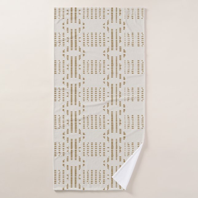 Minimal Coastal Abstract mudcloth boho rustic  Bath Towel (Bath Towel)