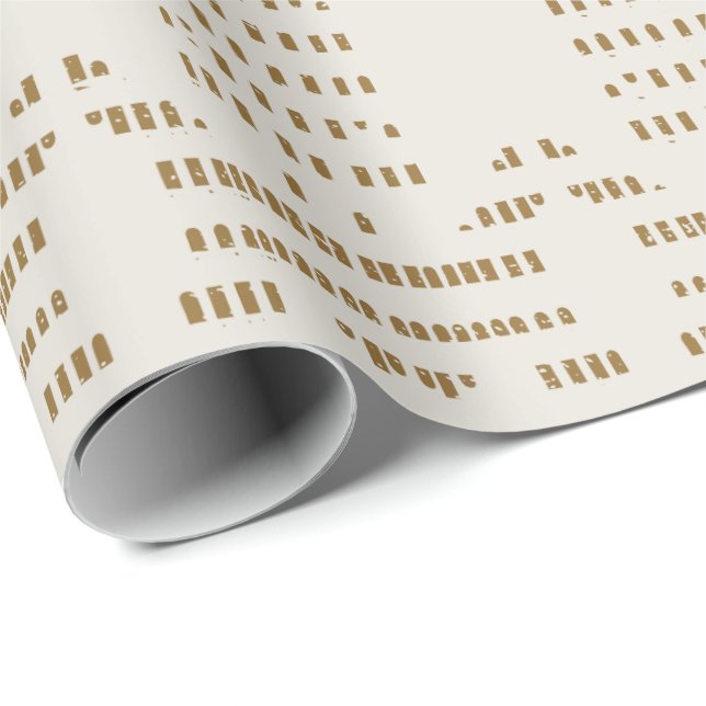 Minimal Coastal Abstract mudcloth boho rustic  Wrapping Paper (Roll Corner)