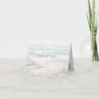 Minimal Coastal Thank You Card