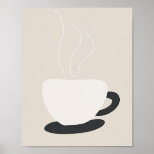 Minimal Coffee Cup – Modern Neutral Wall Art