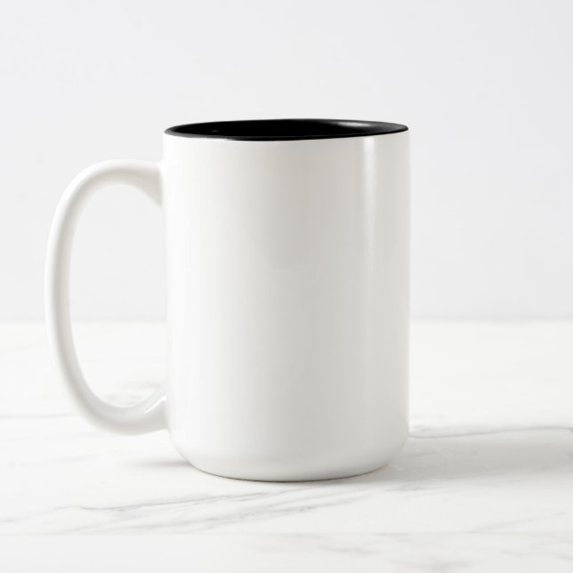 | Minimal Coffee Lover Gift Two-Tone Coffee Mug (Left)