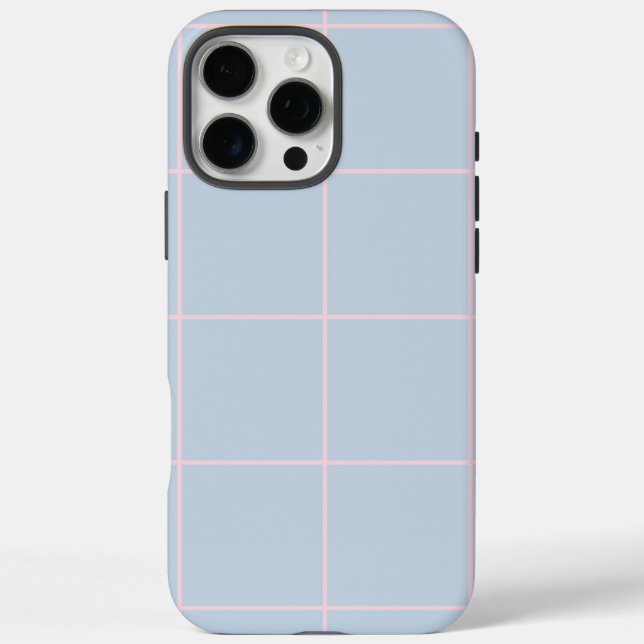 Minimal Color Grid Check Pattern Case-Mate iPhone Case (Back)