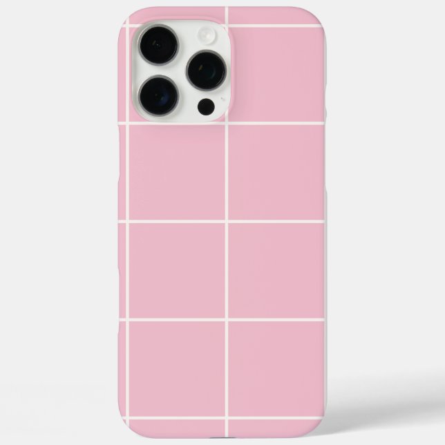 Minimal Color Grid Check Pattern Case-Mate iPhone Case (Back)